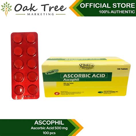 ASCOPHIL Ascorbic Acid 500mg Tablet 1's .